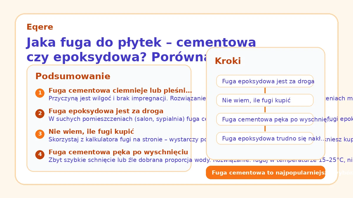 Jaka fuga do płytek – cementowa czy epoksydowa? Porównanie i kalkulator