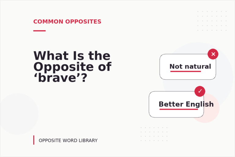 What Is the Opposite of ‘brave’?