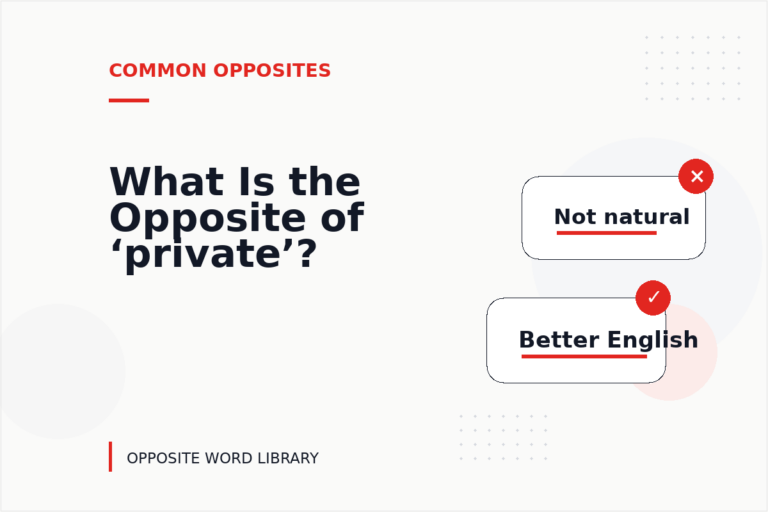 What Is the Opposite of ‘private’?